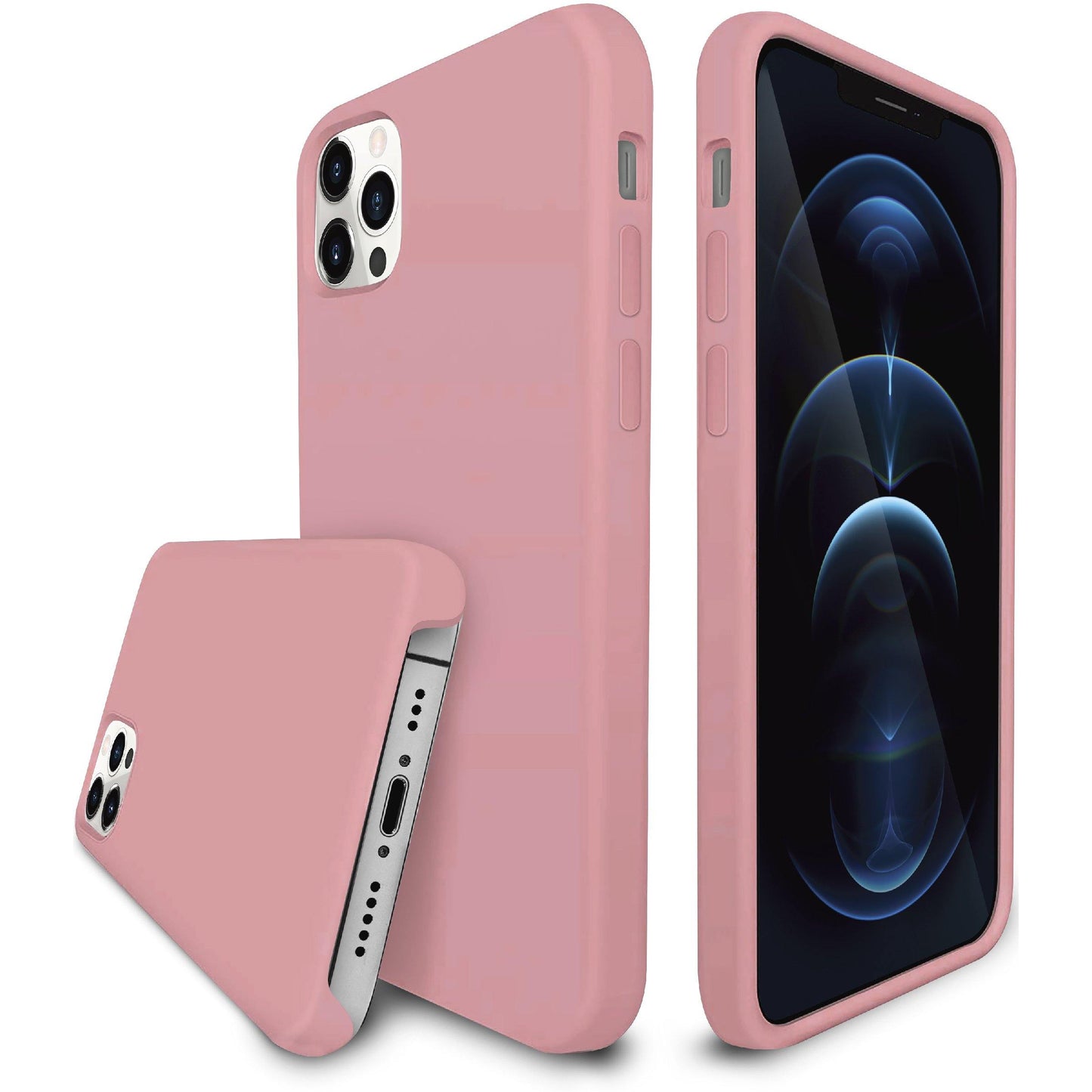 Silicone Case for iPhone 12 / 12 Pro 6.1-inch, Slim Fit Shockproof Protective Rubber Phone Cover - Case Yard USA
