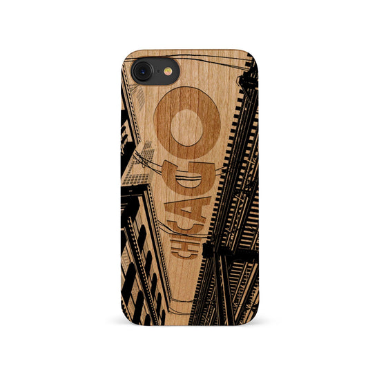 Chicago Streets Wooden Laser Engraved Phone Case for iPhone & Samsung Phones
