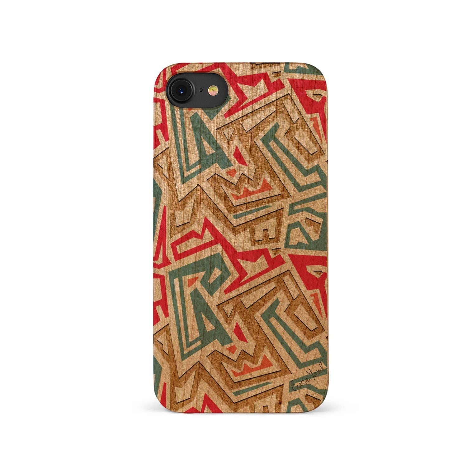 African Pattern UV Colored Wood - Case Yard USA