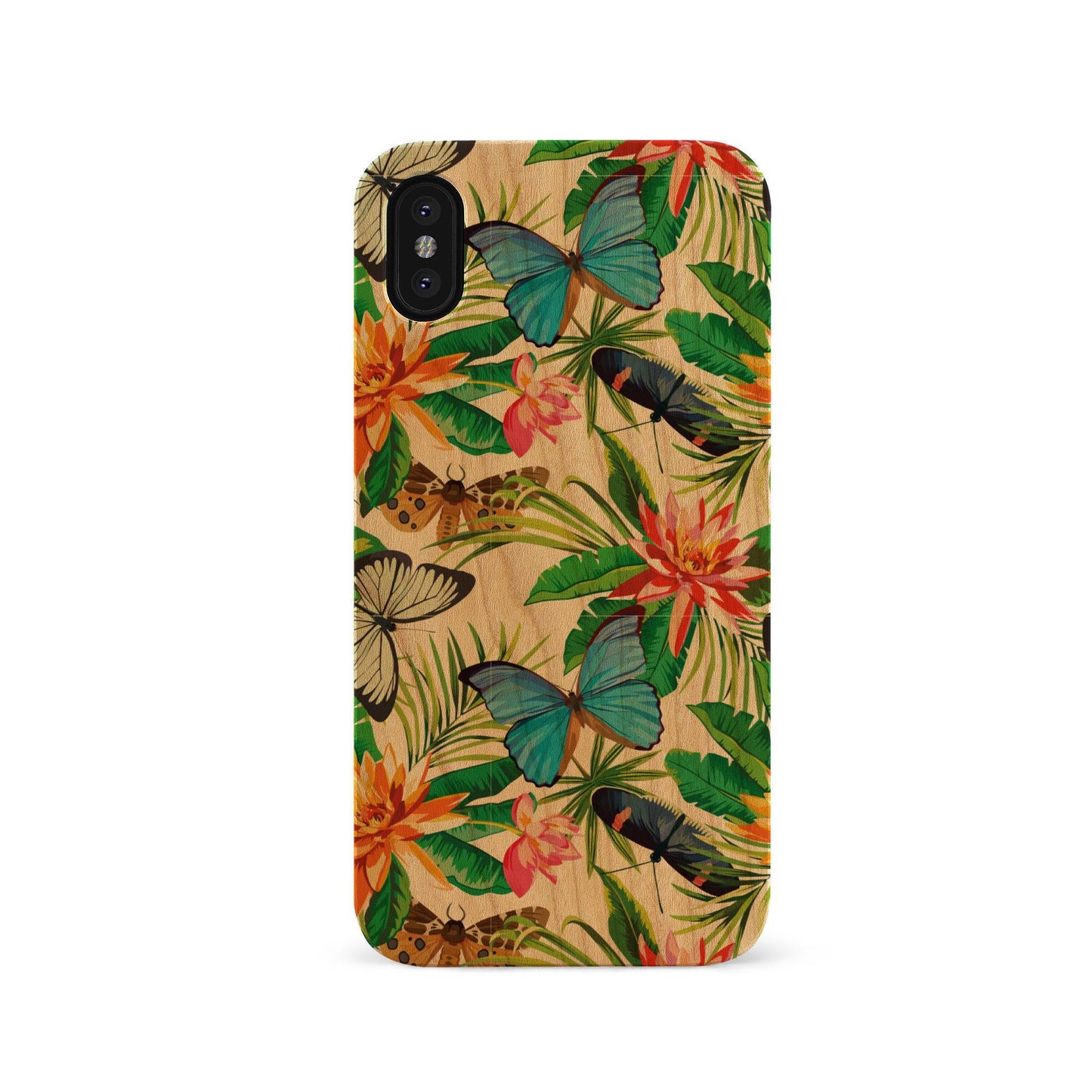 Flower Butterfly UV Colored Wood - Case Yard USA