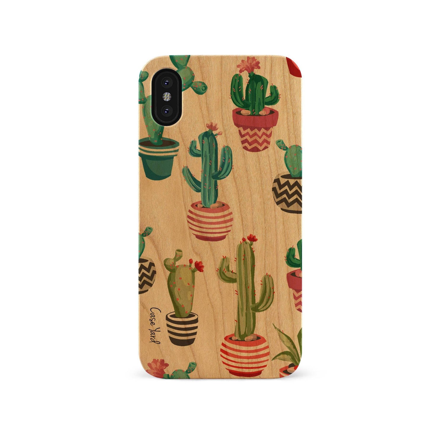 Cute Cactus UV Colored Wood - Case Yard USA