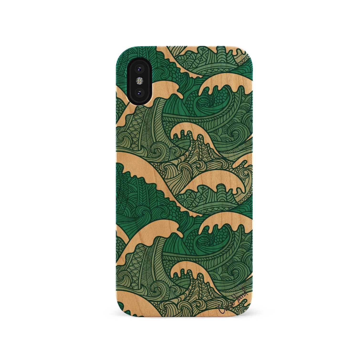 Great Wave Pattern UV Colored Wood - Case Yard USA