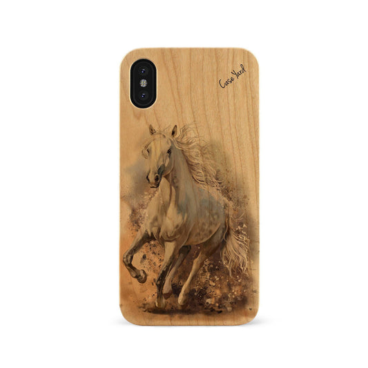 Watercolor White Horse - Case Yard USA