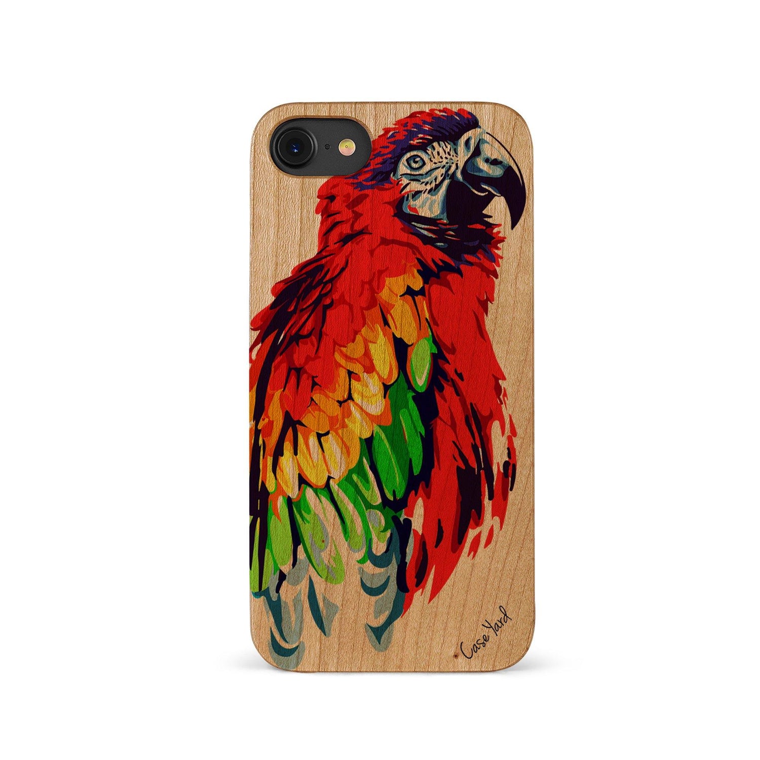 Watercolor Macaw UV Colored Wood - Case Yard USA