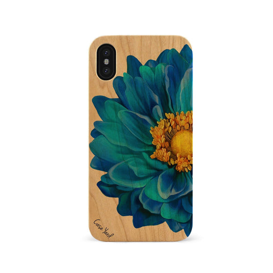 Blue Flower UV Colored Wood - Case Yard USA